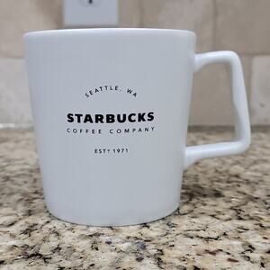 Starbucks Black and White Ceramic Mug Minimalist Design
